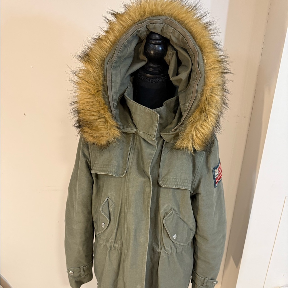 True Religion Military Inspired Distressed Parka - Picture 11 of 11